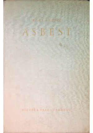 Asbest - Karl Frank - książka  wyd. 1952