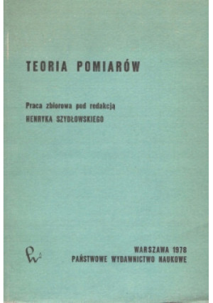 Teoria pomiarów - książka  wyd. 1978