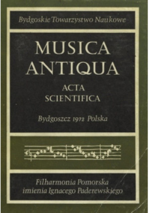 Musica Antiqua - książka reportaż wyd. 1972