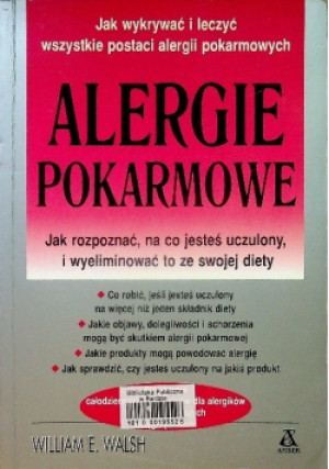 Alergie pokarmowe - William E. Walsh - książka  wyd. 2001