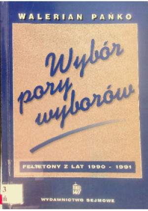 Wybór pary wyborów - Walerian Pańko - książka  wyd. 2001