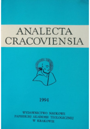 Analecta Cracoviensia Nr 26 / 94 - książka  wyd. 1994