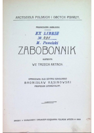 Zabobonnik 1906 r. - Franciszek Zabłocki - książka  wyd. 1906