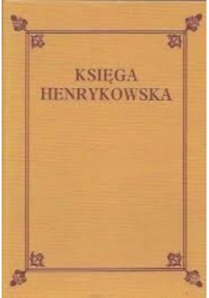 Księga Henrykowska - książka historyczna wyd. 1991