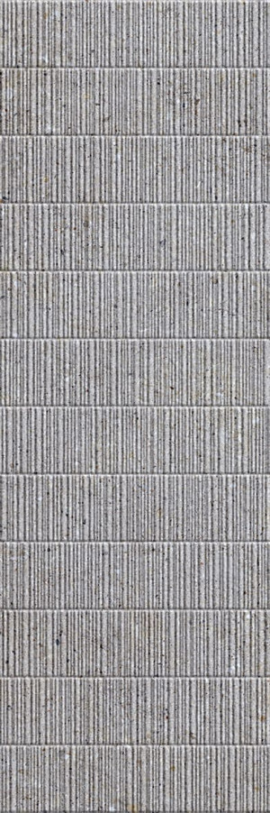 Porcelanosa Stripe Matika Acero 33,3x100 matowa rektyfikowana z reliefem