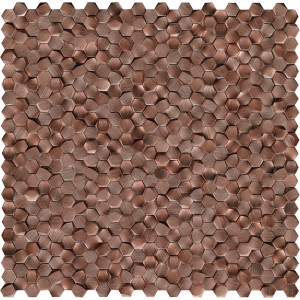 L'Antic Colonial Gravity Aluminium 3d Hexagon Copper 30,1x30,7 - Mozaika