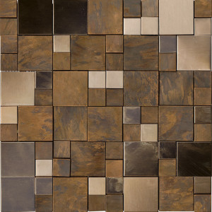 L'Antic Colonial Metal Bronze Mini 3d Cubes 30,5x30,5 - Mozaika