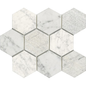 L'Antic Colonial World Hexagon Texture White 25,9x29,9 - Mozaika