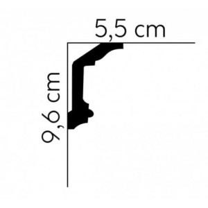 Listwa sufitowa Madrom Decor MD137 9,6x5,5x200