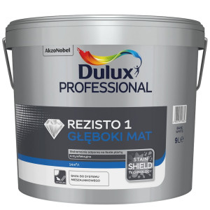 Dulux Professional Rezisto 1 Głęboki Mat Baza White 9l