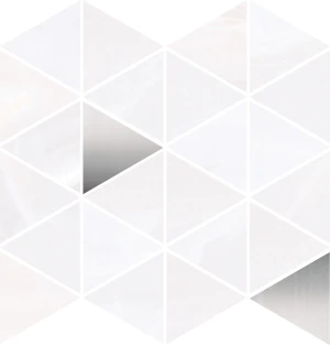 Płytka mozaika gresowa Museum Lumina Ice Triangle 29x29 cm