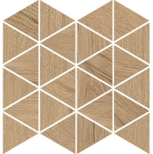 Płytka gresowa Museum GROW Kalua Triangle 29x29 brązowa mozaika