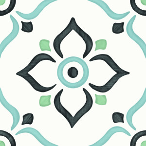 Harmony Tanger Blue Garden 12,3x12,3 [mat]