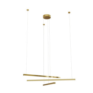 Maxlight Trio 3 P0474D Lampa Wisząca Złota Szczotkowane Ściemnialna