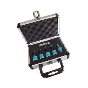 BIHUI Walizka Zestaw Otwornic Diamentowych 5szt (6-8-10-12mm, Adapter)