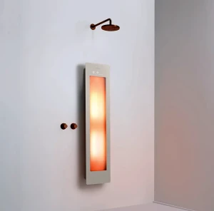 Sunshower One/M - panel grzewczy na podczerwień pod prysznic | montaż podtynkowy, natynkowy, narożny