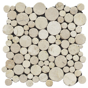 L’Antic Colonial Paradise Round Stone Blanco 31,5x31,5x1 - Mozaika