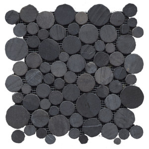 L’Antic Colonial Paradise Round Stone Negro 31,5x31,5x1 - Mozaika
