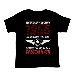 Koszulka rocznik 1956 na urodziny - Narodziny legendy - Czarny - XL