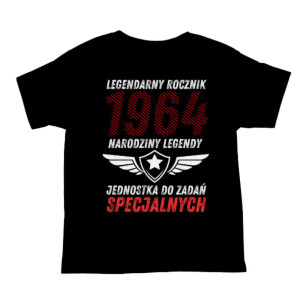 Koszulka rocznik 1964 na urodziny - Narodziny legendy - Czarny - XL