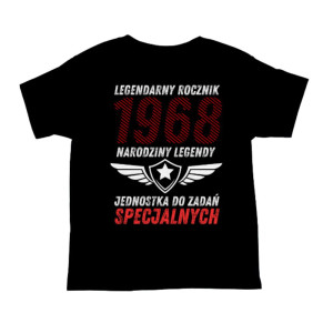 Koszulka rocznik 1968 na urodziny - Narodziny legendy - Czarny - XL