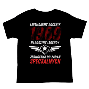 Koszulka rocznik 1969 na urodziny - Narodziny legendy - Czarny - XL
