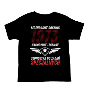 Koszulka rocznik 1973 na urodziny - Narodziny legendy - Czarny - XL