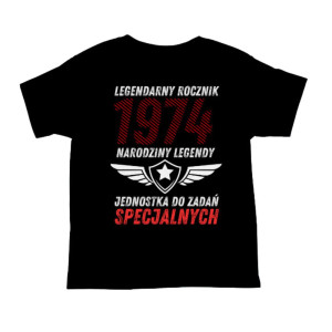 Koszulka rocznik 1974 na urodziny - Narodziny legendy - Czarny - XL
