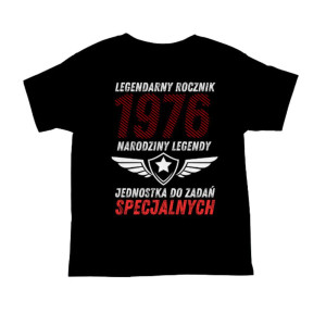 Koszulka rocznik 1976 na urodziny - Narodziny legendy - Czarny - XL