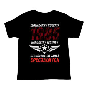 Koszulka rocznik 1985 na 40 urodziny - Narodziny legendy - Czarny - XL
