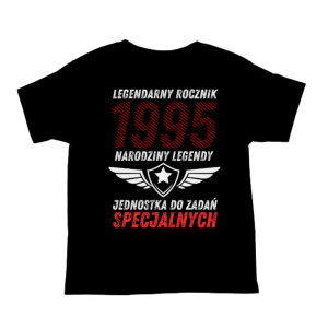 Koszulka rocznik 1995 na 30 urodziny - Narodziny legendy - Czarny - XL