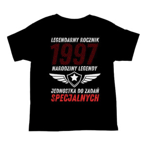 Koszulka rocznik 1997 na urodziny - Narodziny legendy - Czarny - XL