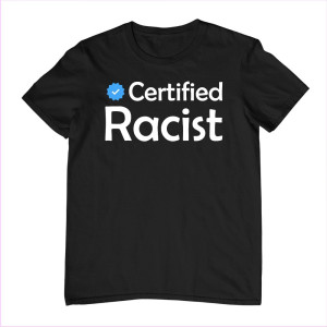 Śmieszna Koszulka Certified Raci$t - Czarny - L