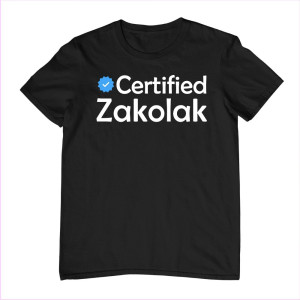 Śmieszna Koszulka Certified Zakolak - Czarny - L