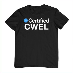 Śmieszna Koszulka Certified CWEL - Czarny - L