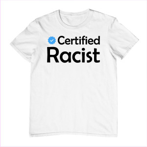 Śmieszna Koszulka Certified Raci$t - Biały - L