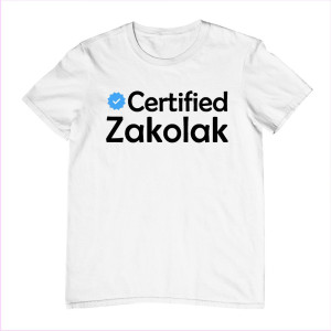 Śmieszna Koszulka Certified Zakolak - Biały - L