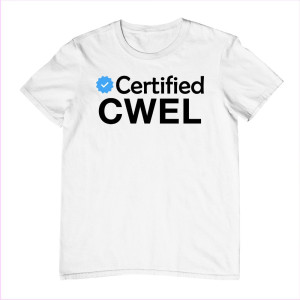 Śmieszna Koszulka Certified CWEL - Biały - L