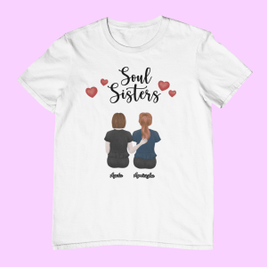 Soul Sisters - Koszulka dla Przyjaciółek - Personalizowana - Biały - 3XL