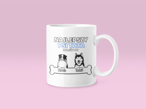 Kubek Najlepszy Psi Tata - Personalizowana - Biały - 330ml