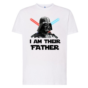 Koszulka prezent na dzień ojca - Star Wars I am their father - Czarny - M