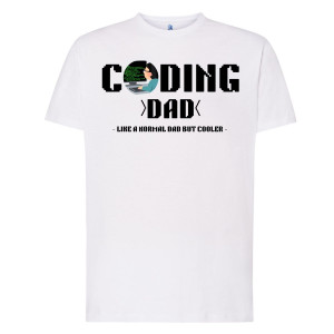 Koszulka prezent na dzień ojca - Coding dad - Czarny - XL