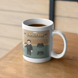 Kubek Prezent na dzień Taty- Gamer Dad – Personalizowana - Biały