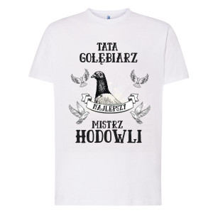 Koszulka prezent na dzień ojca - Tata Gołębiarz - Czarny - XL