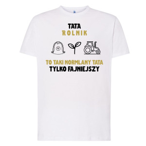 Koszulka prezent na dzień ojca - Tata Rolnik - Czarny - XL