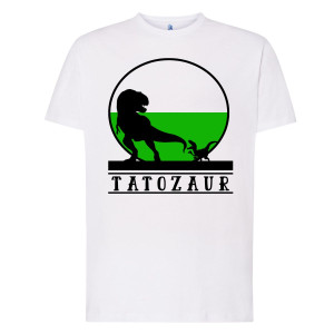 Koszulka prezent na dzień ojca - Tatozaur - Czarny - XL