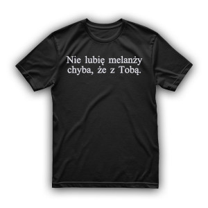 Koszulka z tekstem piosenki - Nie lubię melanży - XL - Granatowy