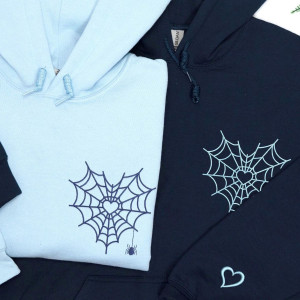 Bluza z kapturem z pajęczyna serce na rocznice - XL