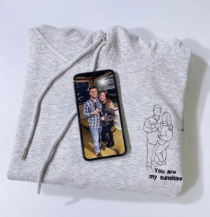 Bluza z haftem z Twojego zdjęcia lineart - XL