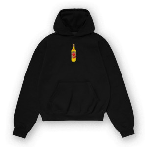 Bluza z haftowaną butelką rumu havana - L